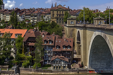 瑞士伯尔尼城市旅游首都建筑场景地标旅行遗产景观历史图片
