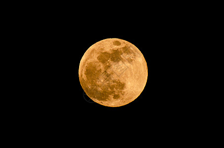 黑色背景的黄月圆月科学卫星白色质量陨石插图月球天空圆形橙子图片