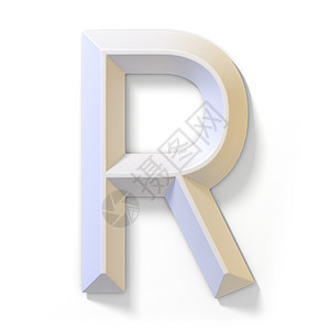 R 3D 白维字体图片