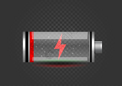 完全排放电池图标圆柱笔芯收费电压电气充值网络插图反射玻璃图片