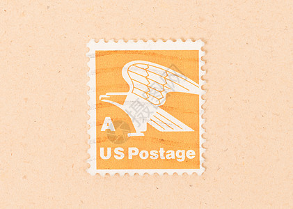 美国1970年CIRCA 美国印刷的印有历史性邮票爱好打印收藏邮费古董空气信封邮资背景图片