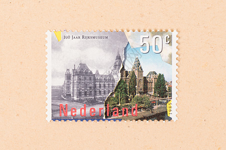 1980年荷兰 荷兰印刷的印章显示 t历史性打印爱好古董邮资信封空气收集邮票收藏背景图片