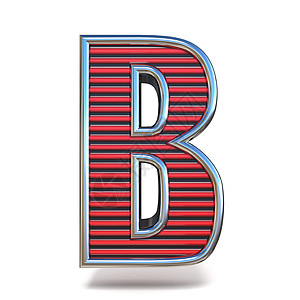 金属红线字体 B 3D 字母图片