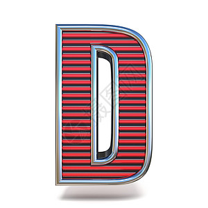 金属红线字体 D 3D 字母图片
