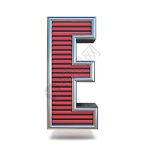 金属红线字体字母 E 3图片