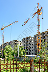 房屋建筑工地工程城市建筑学建筑物房子住房蓝色天空工作商业图片