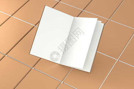 棕色空白开本笔记本背景3d渲染教育团体学校办公室文书日记文学字典小册子广告图片