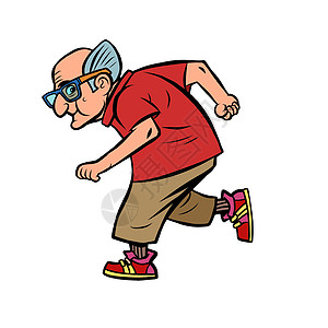 参加运动的老年人跑步者图片
