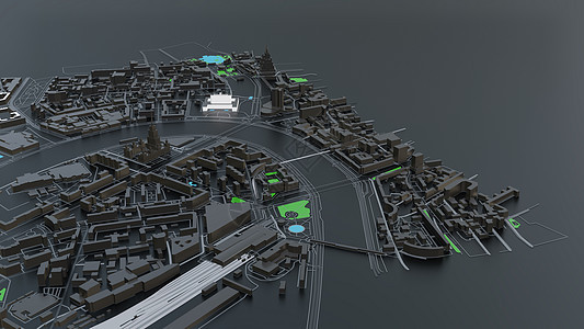 3D 未来派城市建筑高楼天际科幻外星人街道公寓天空小说办公楼摩天大楼图片