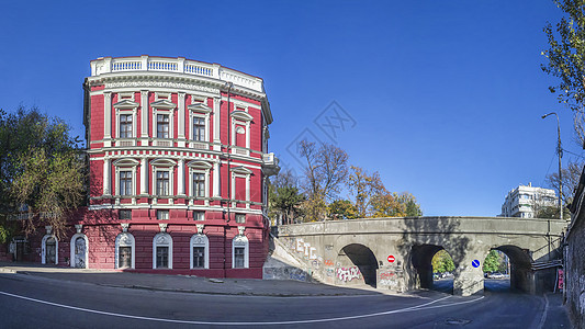 乌克兰敖德萨的Pommer古老建筑财产建筑学旅游妃嫔历史性文化艺术家园全景纪念碑图片