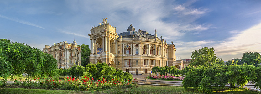 阿联酋敖德萨的歌剧院和戏剧广场大道房子艺术财产剧院全景城市历史性文化纪念碑图片