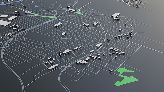 3D 未来派城市建筑天空办公楼市中心景观街道科幻全景商业公寓金融图片