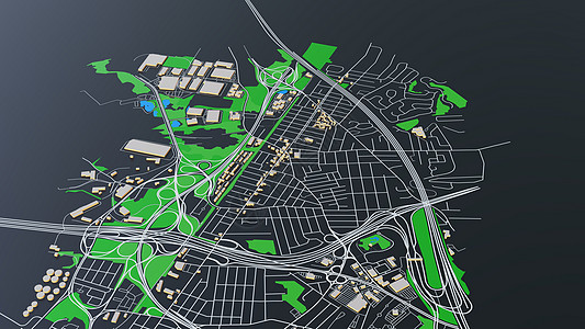 3D 未来派城市建筑天空街道高楼全景小说市中心金融景观建筑学办公楼图片