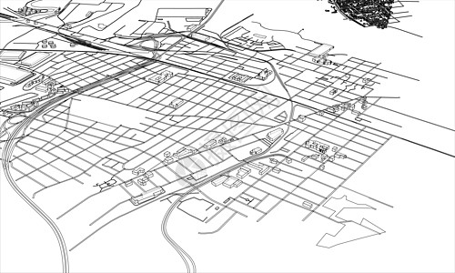 概述城市概念 线框样式房子插图墨水绘画艺术摩天大楼草图建筑学街道白色图片
