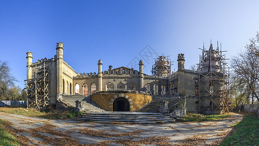 乌克兰Petrivka的Kuris豪宅乡村城堡传说地标废墟风格房子建筑村庄旅行图片