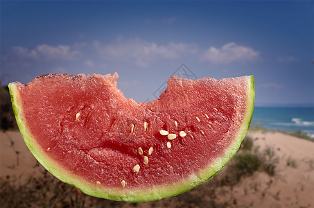 清新夏季西瓜浆果果汁家庭食物季节雨伞种子绿色水果红色图片