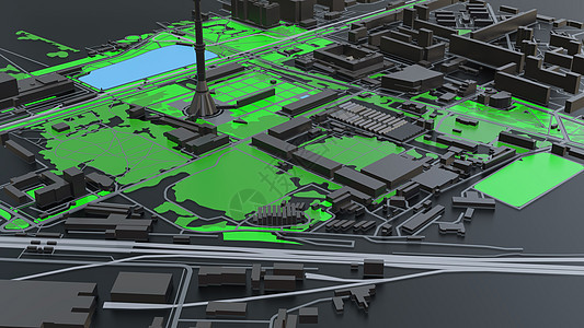 3D 未来派城市建筑天空公寓天际摩天大楼街道小说市中心金融科幻高楼图片
