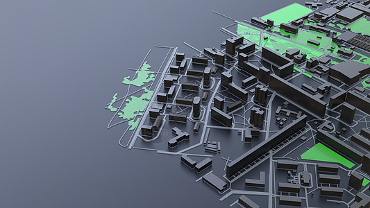 3D 未来派城市建筑全景市中心办公楼技术外星人科幻天空高楼街道建筑学图片