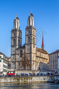 苏黎世格罗斯门斯特教堂景观宗教城市大教堂建筑建筑学历史天空历史性旅游图片