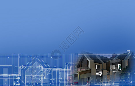 房屋蓝图打印复制空间背景图片