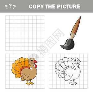 土耳其学龄前儿童简单教育游戏土耳其 校对 Portnoy染色谜语家禽羽毛网格宠物卡通片婴儿逻辑活动图片