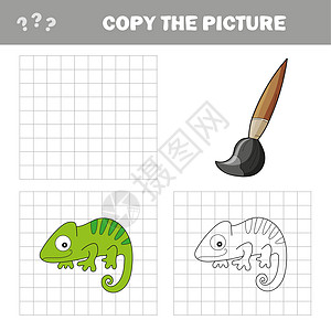 Iguana要染色 给孩子们的彩色书 视觉游戏动物鬣蜥野生动物植物群蜥蜴标识孩子喜悦卡通片漫画图片
