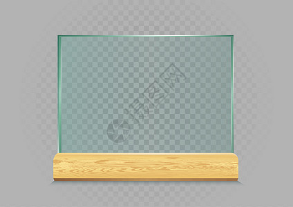 水平透明玻璃横幅面图片