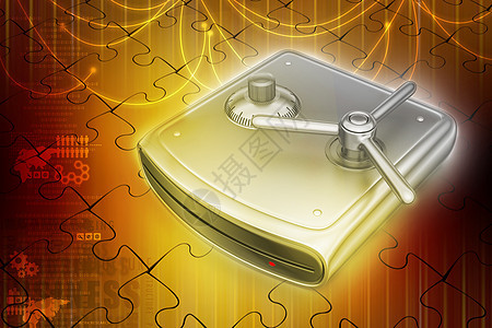 安全硬盘磁盘挂锁光盘贮存硬件密码数据隐私钥匙机密图片