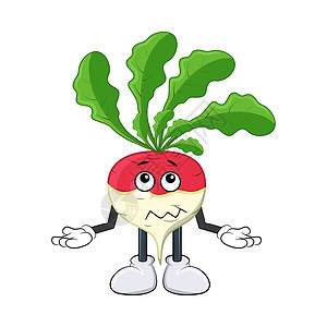 whi 上孤立的萝卜混淆卡通人物插图植物羞愧生态食物绘画饮食标识涂鸦蔬菜卡通片图片