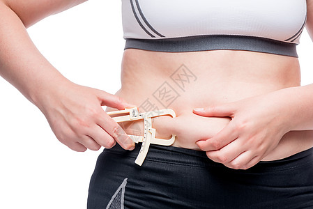 妇女用工具Isola测量腹部脂肪含量图片
