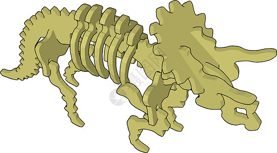 白色背景上的 3d 恐龙历史乐器插图爬虫环境卡通片勘探化石科学挖掘图片