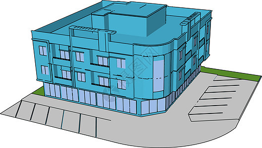 白色背景上的复杂房子工业财产商业技术插图摩天大楼办公室建筑学街道图片