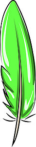 白色背景上的绿色翅膀野生动物艺术羽毛红色热带尾巴动物插图绘画图片