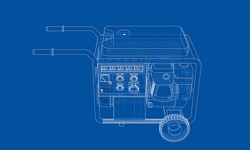 概述便携式汽油发电机 vecto插图墨水活力交流发动机燃料气体技术引擎情况图片