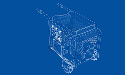 概述便携式汽油发电机 vecto备份草图建造机器气体插图乐器交流车站技术图片