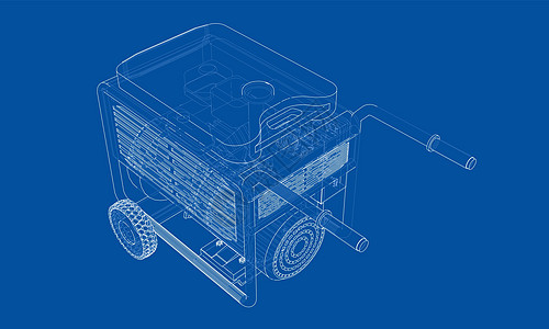 概述便携式汽油发电机 vecto车站情况引擎插图力量草图交流电极工具建造图片