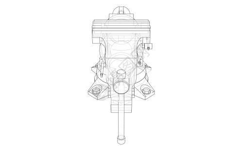 轮廓虎钳向量 线框样式维修乐器服务插图工作建造墨水机械工具金工图片