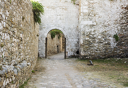 希腊梅塞尼威尼斯堡垒在希腊梅塞尼亚佩洛普翁内斯的入口文化假期建筑遗产旅行墙壁纪念碑观光建筑学城堡图片