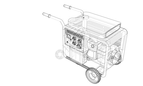 概述便携式汽油发电机 vecto墨水电极柴油机力量车站技术草图电压交流燃料图片