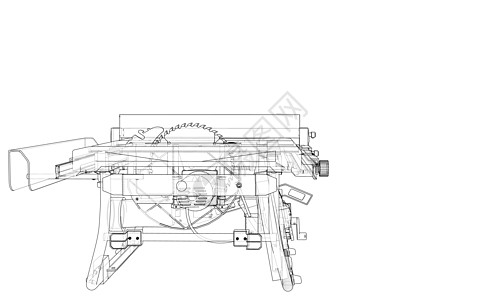 木工 vecto 轮廓台锯木制品安全金属木材木头木匠墨水技术乐器台锯图片