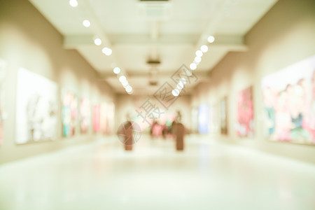 现代艺术中心博物馆大厅的模糊图像建筑四边形创造力场景陈列室灯光展示访问建筑学艺术图片