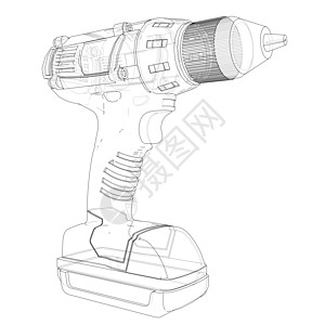 电动无绳螺丝刀 韦克托插图维修钻头扳手墨水力矩承包商草图木工工作图片