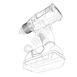 电动无绳螺丝刀 韦克托乐器钻头承包商螺丝刀插图工具硬件电池墨水扳手图片