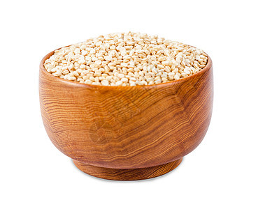 木碗里生的奎诺亚种子麸质蔬菜食物棕色健康木头节食草本植物谷物饮食图片