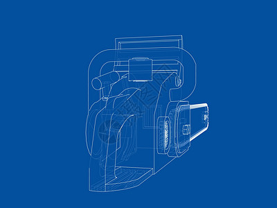 链锯  3 的矢量渲染乐器草图工具木材技术机械发动机维修插图森林图片