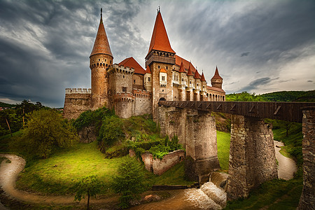 罗马尼亚的城堡堡垒地标旅游远足历史建筑学旅行据点目的地建设图片
