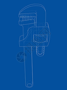 轮廓可调扳手 韦克托螺栓作坊管道环境工具墨水插图爱好乐器生活背景图片