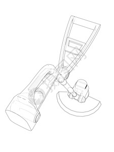 轮廓修剪器割草机 韦克托地面草图服务园丁发动机机器维修农场修剪植物图片