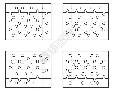 拼图单独的一块设计房子白色马赛克建筑学绘画计算机商业作品插图图片