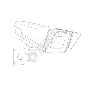 概述闭路电视摄像机 监视器 韦克托草图镜片警卫隐私控制视频警觉光学安全警告图片